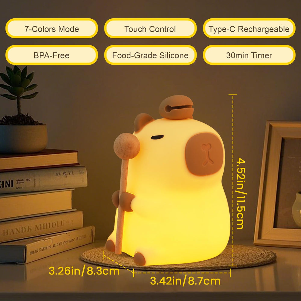 MOKYDUO Capybara Night Light creates a cozy bedtime ambiance in kids rooms