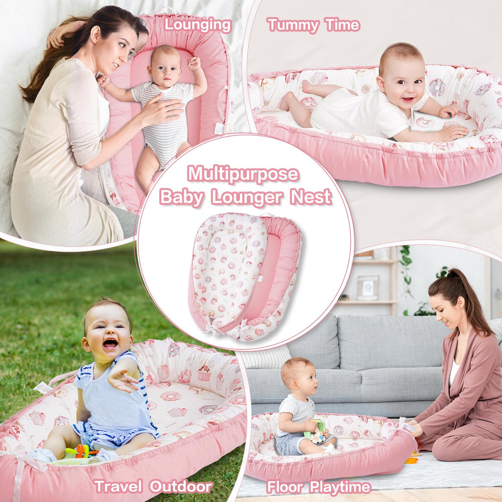 MOLACHI Portable Baby Lounger weighs 2.5 lbs for travel.