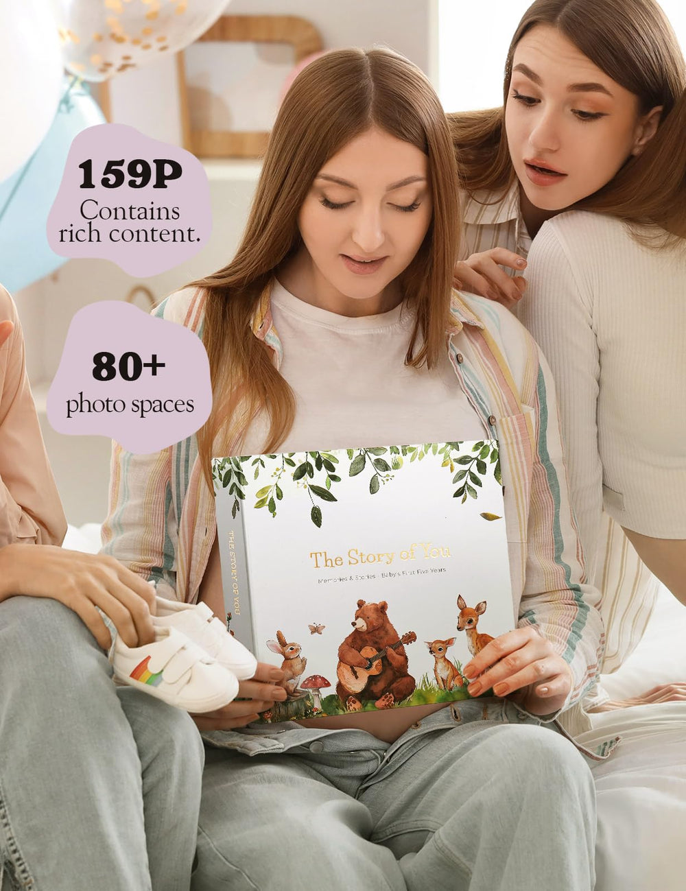 Molekaus Baby Memory Book gender-neutral design fits any family and style.