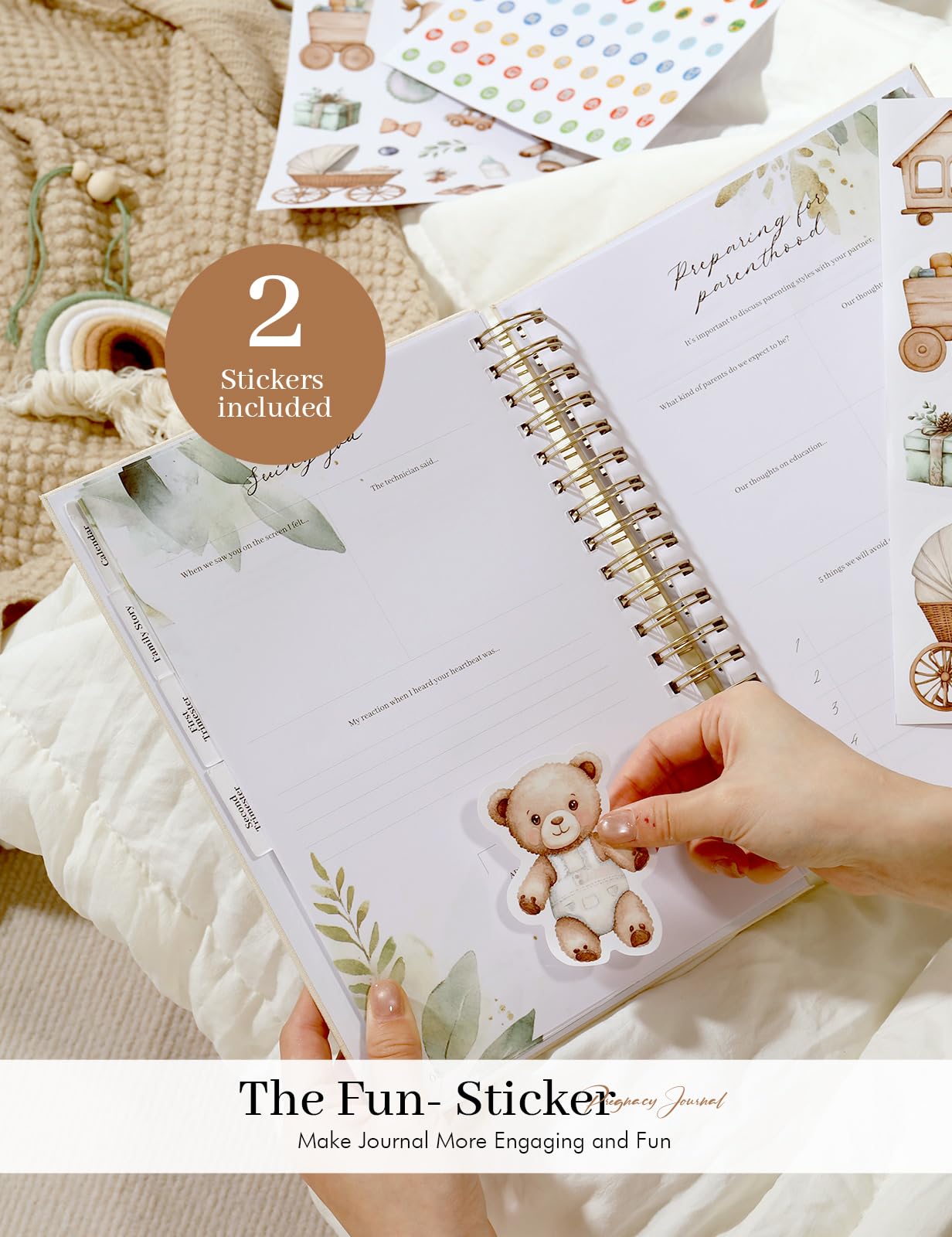 Molekaus seven themes dividers organize content across calendars, stories, and milestones.