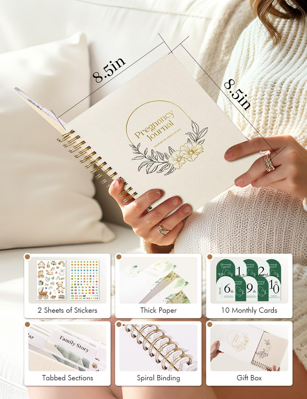 Molekaus milestone sticker sheets add playful marks to pregnancy milestones.