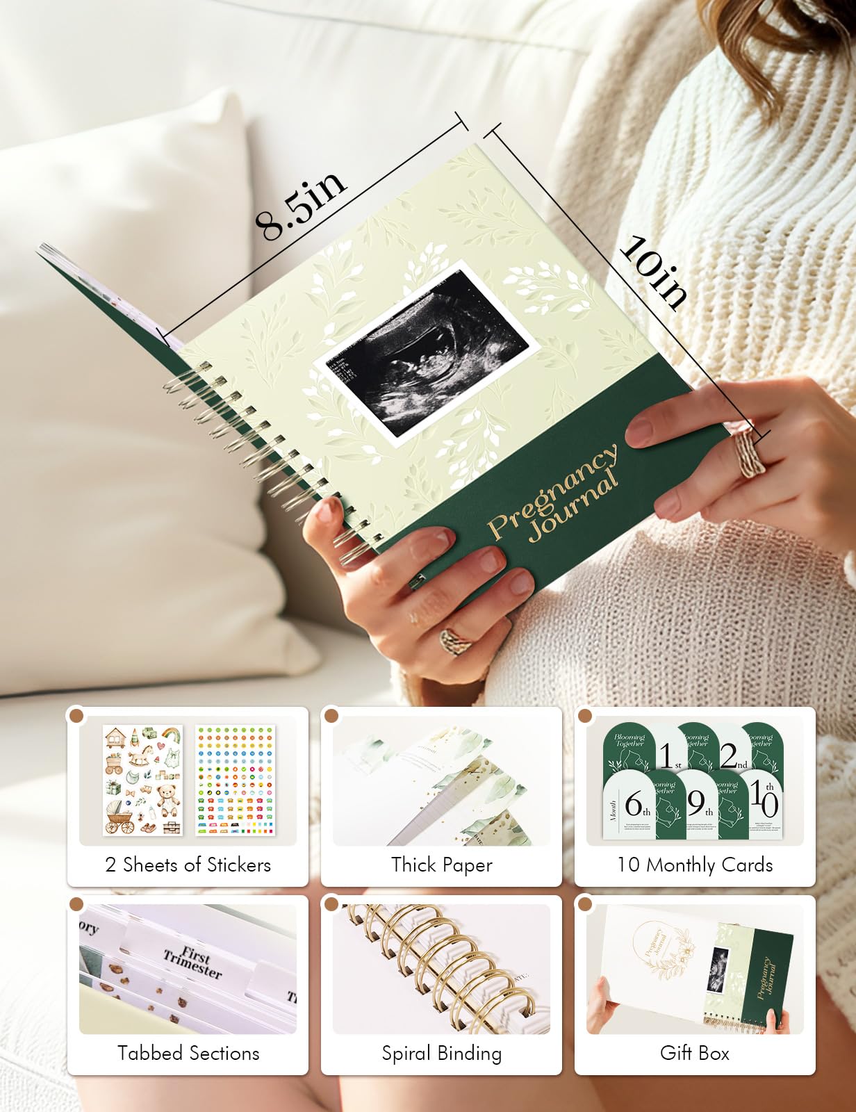 Molekaus sticker sheets: playful milestones for marking pregnancy moments.