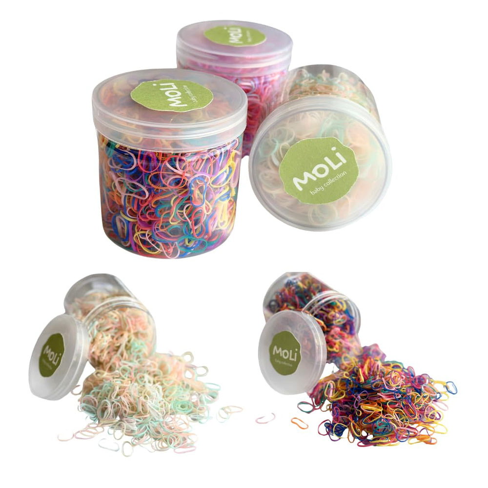 MoLi Baby Collection assorted pastel elastics for coordinating outfits and styles