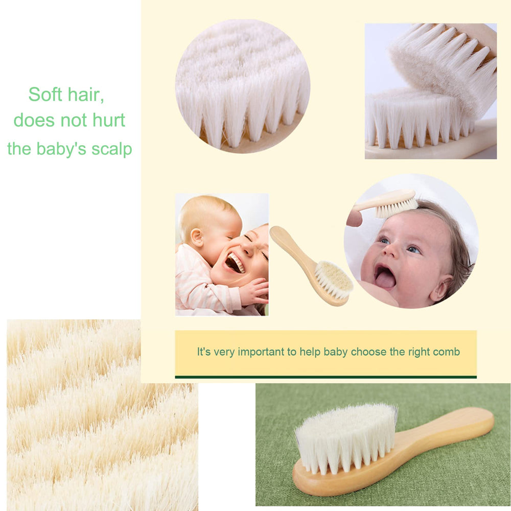 Molylove detangler with wood comb for easy styling