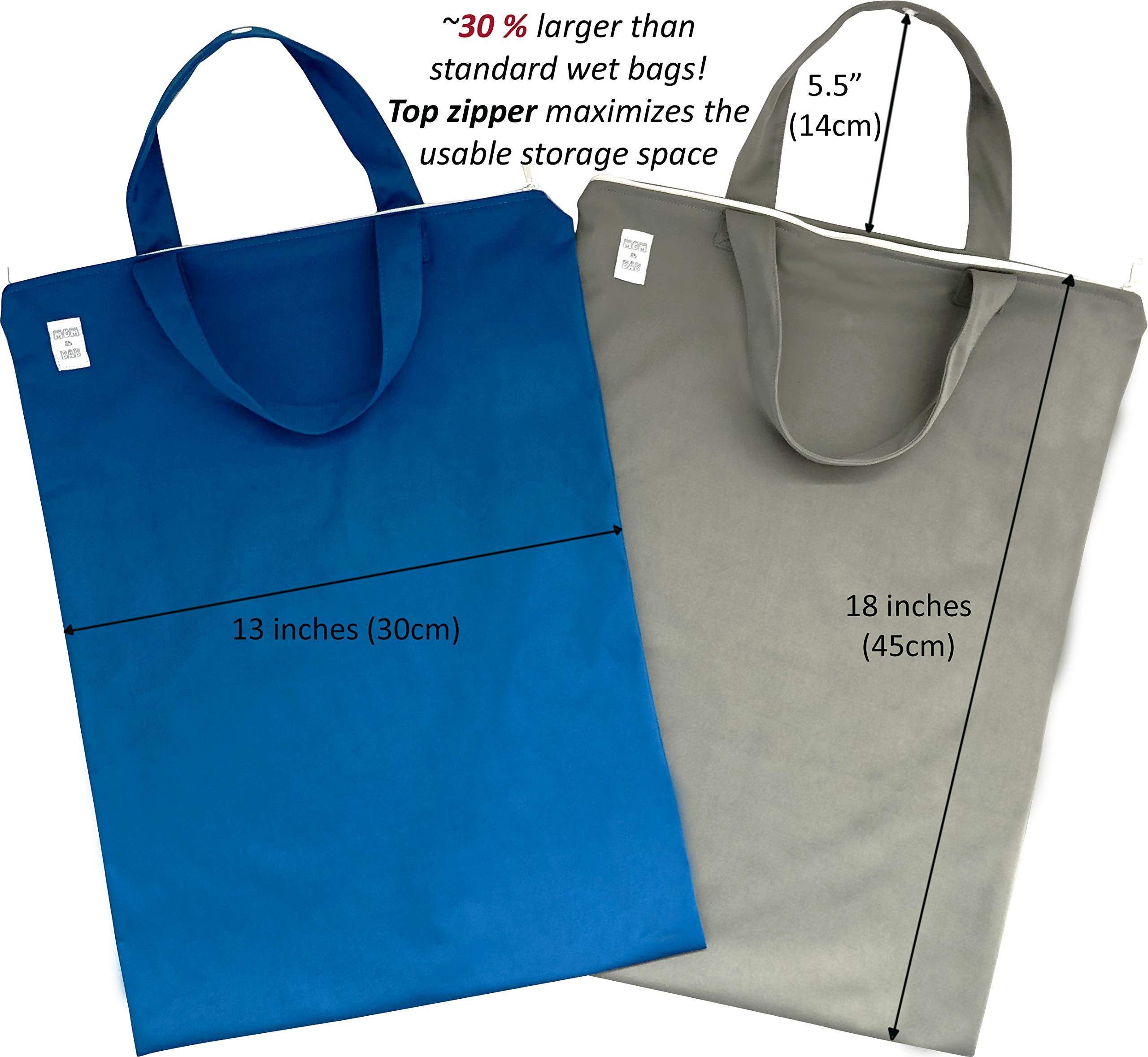 MOM & BAB wet bag double top handle for easy carrying on the go