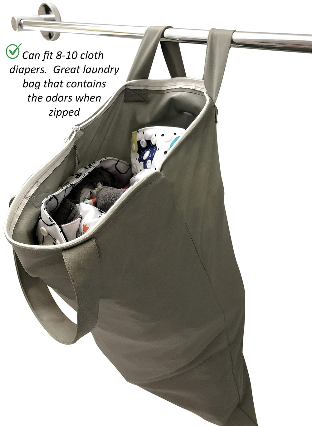 MOM & BAB wet bag machine washable and dryable for quick cleanup