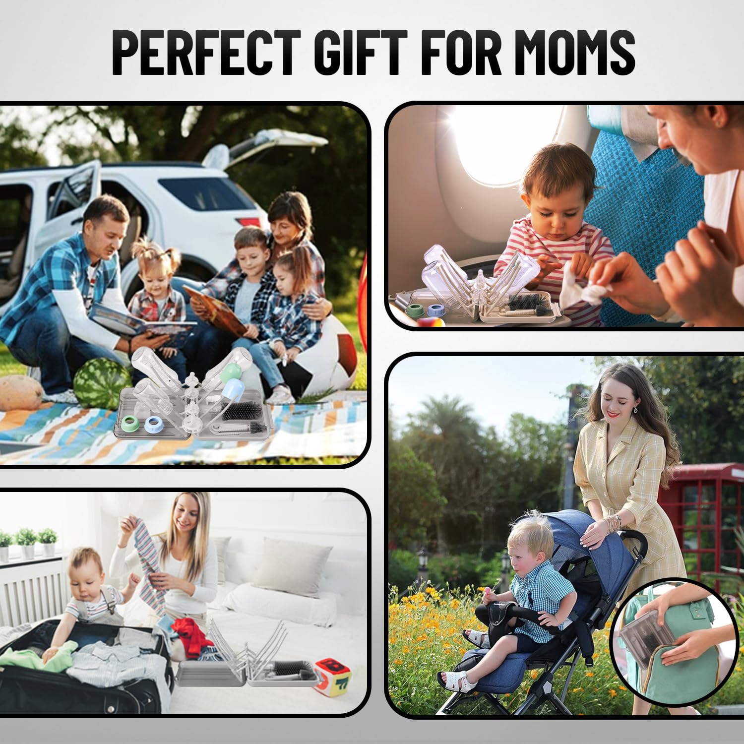 Mombasics storage box keeps kit organized during travel