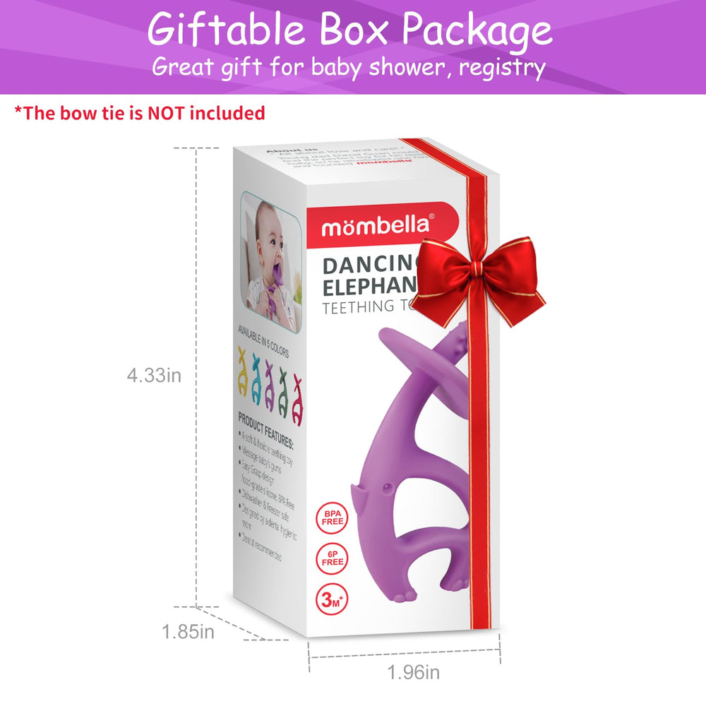 Mombella baby teething toy gift for new parents.