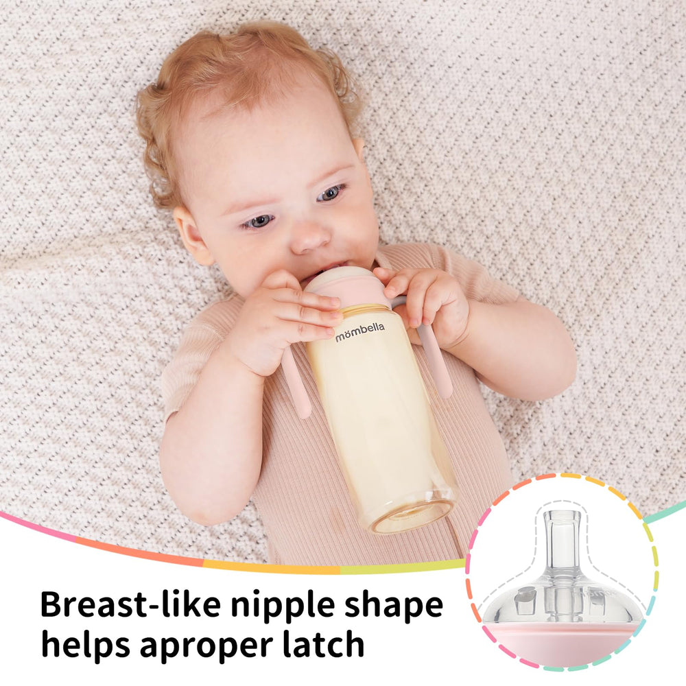 Mombella Classic soft silicone straw supports natural feeding flow