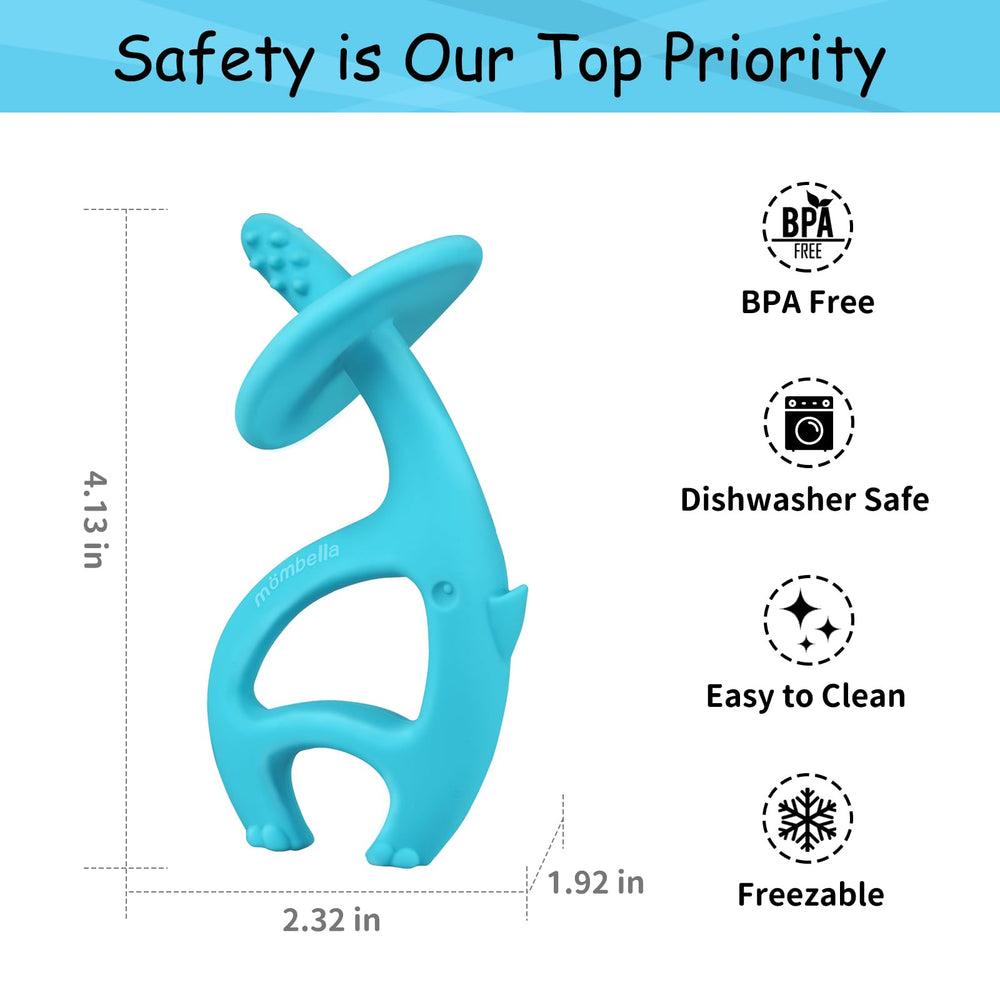 Mombella Elephant Teether dishwasher-safe for quick cleaning