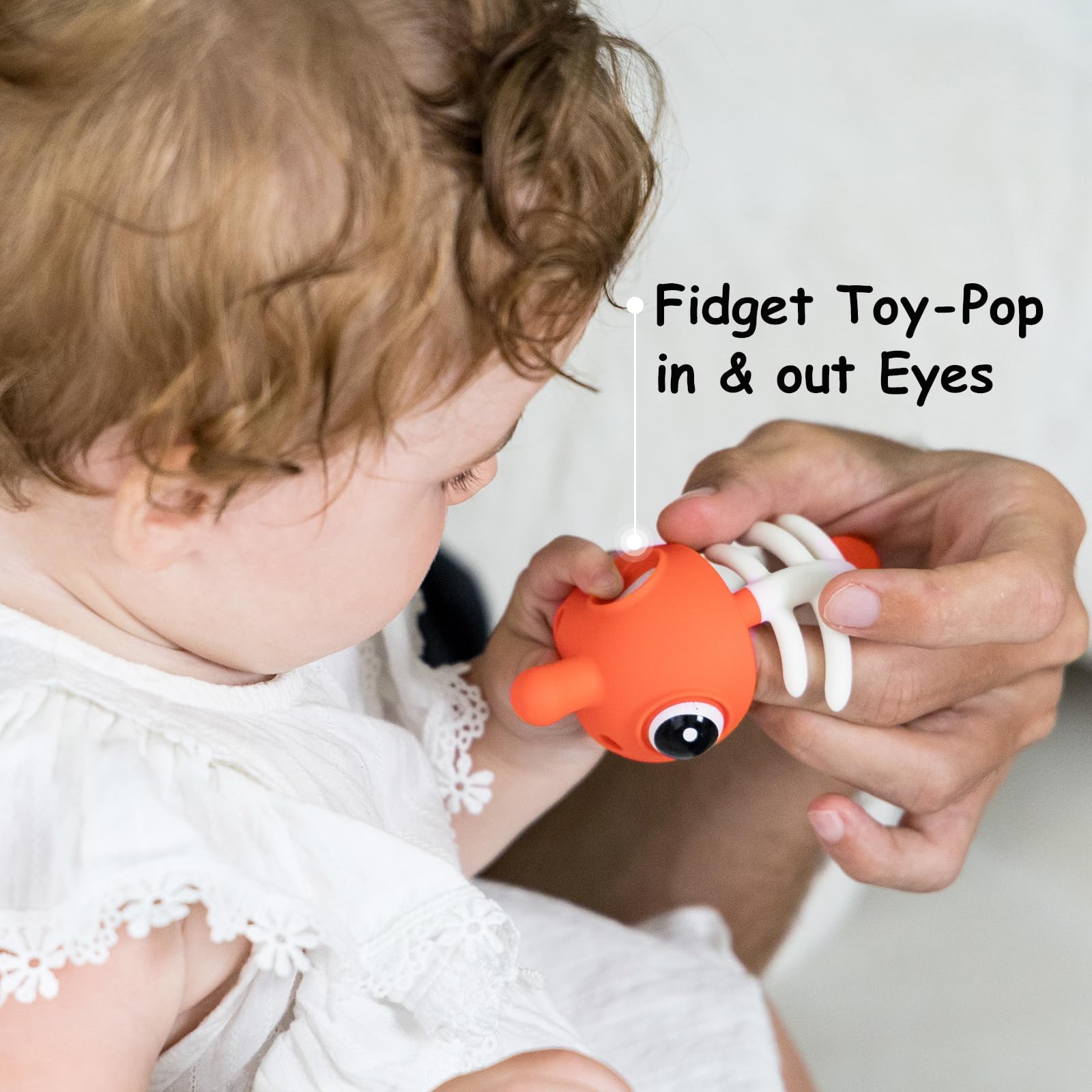 Mombella clownfish teether nipple-shaped design mimics breastfeeding to comfort baby during chewing.
