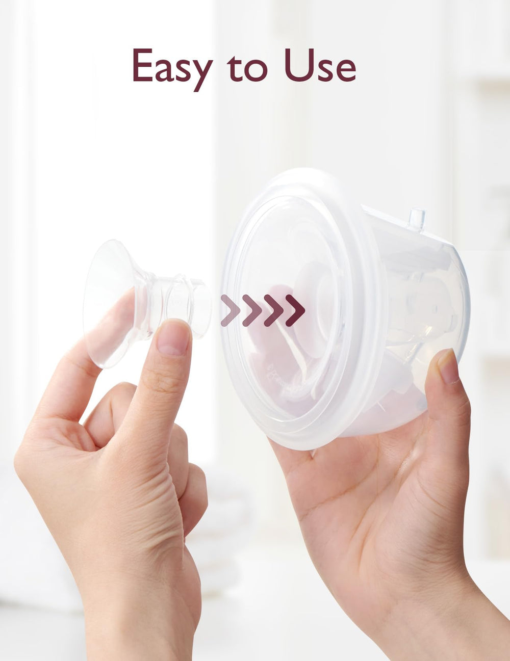 Momcozy 19mm flange insert close-up—precise sizing for comfortable pumping.