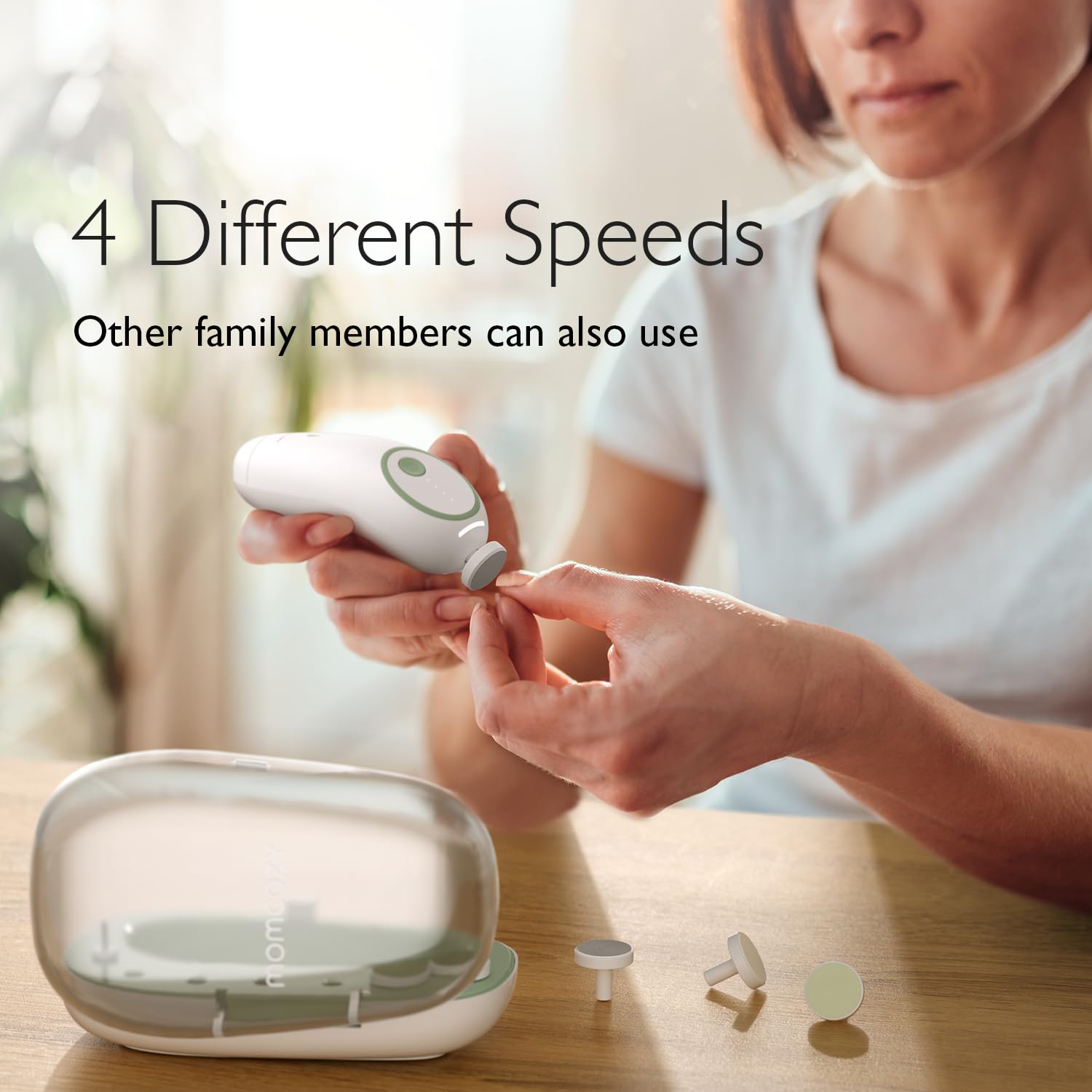 Momcozy 4 Gear Speeds enable adaptable grooming for different ages