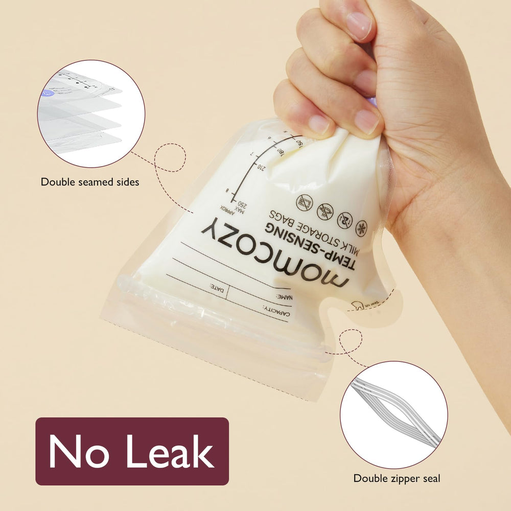 Momcozy 8oz bag with measurement markings for tracking volume