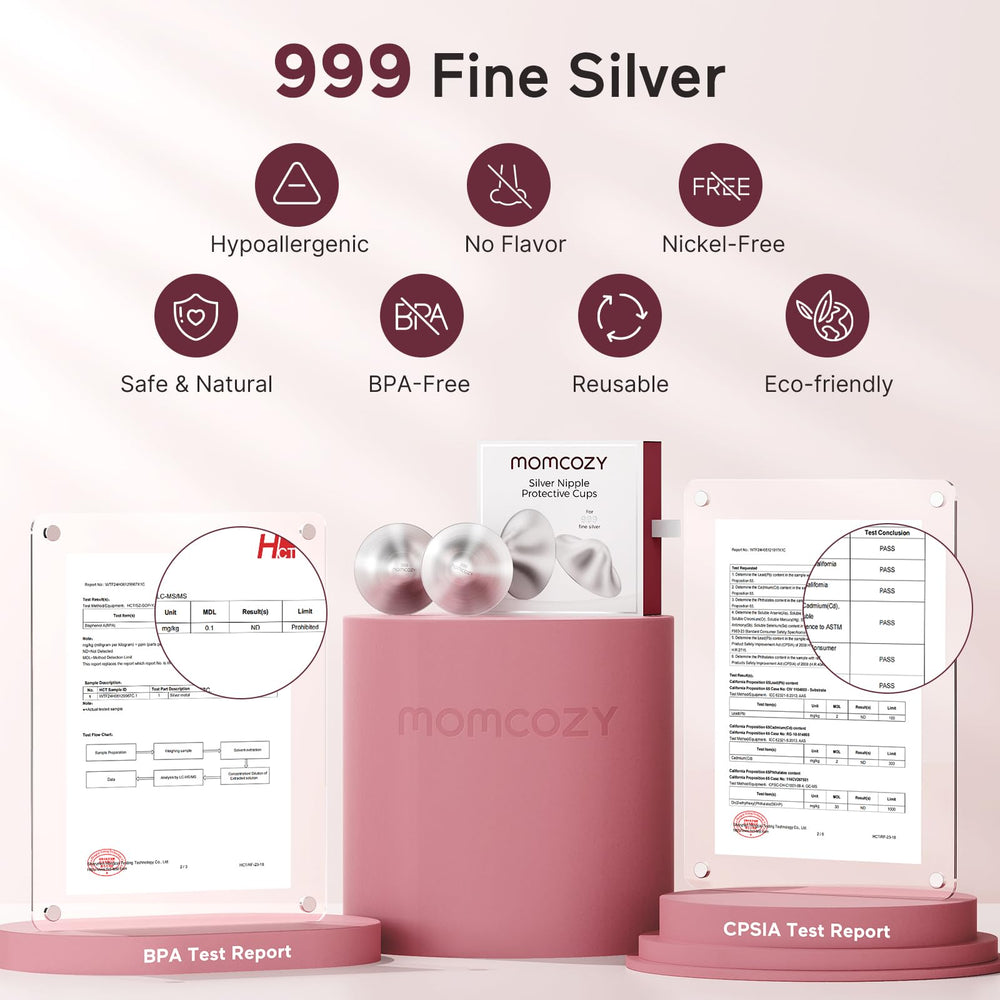 Momcozy 999 silver nipple shields easy to clean after use.