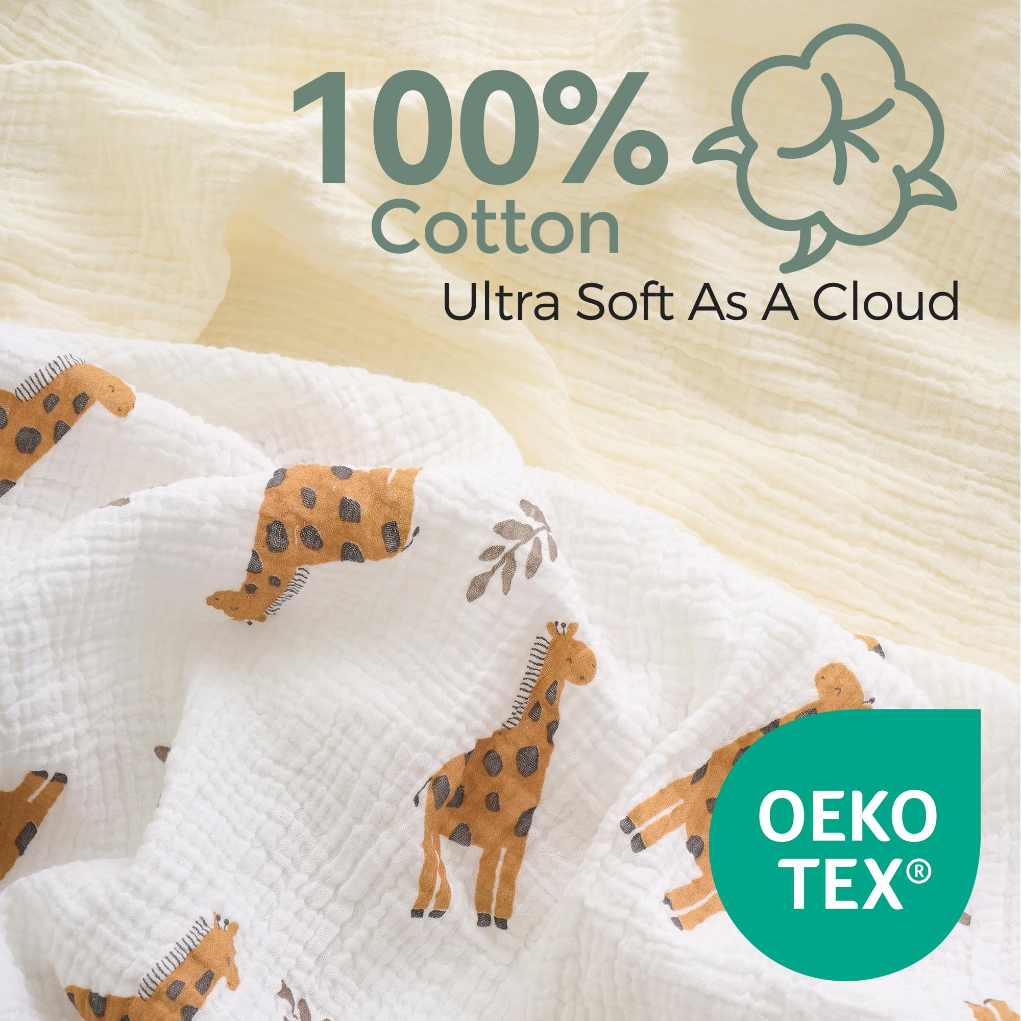 Momcozy 4 layer absorbent washcloths quick dry and reduce wiping repetitions