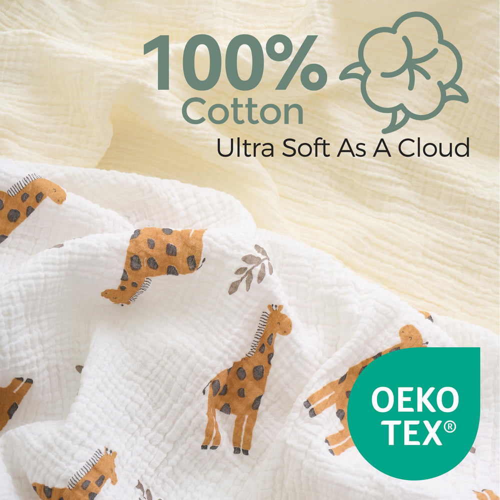 Momcozy 4 layer absorbent washcloths quick dry and reduce wiping repetitions