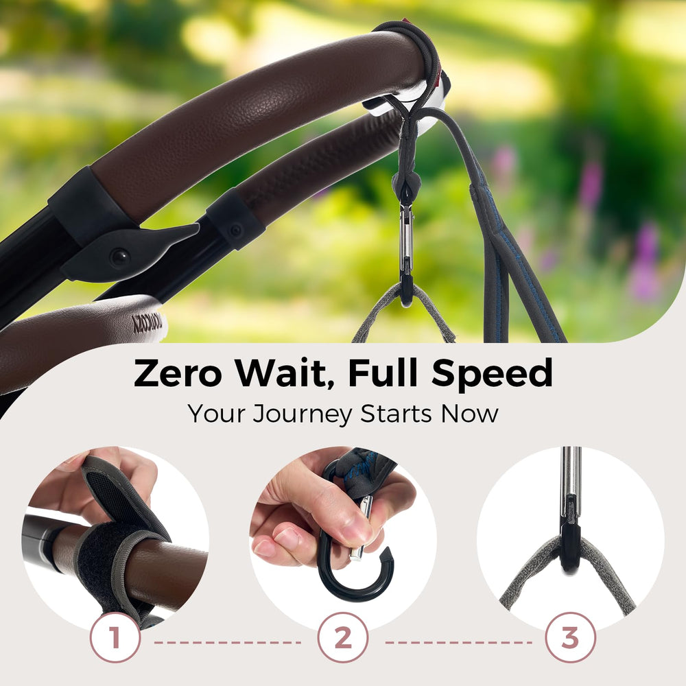 Momcozy adjustable wrist strap fits various stroller handles for comfortable use