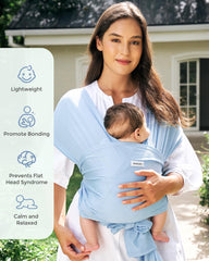 Ergonomic Momcozy AirMesh setup showing balanced carry.