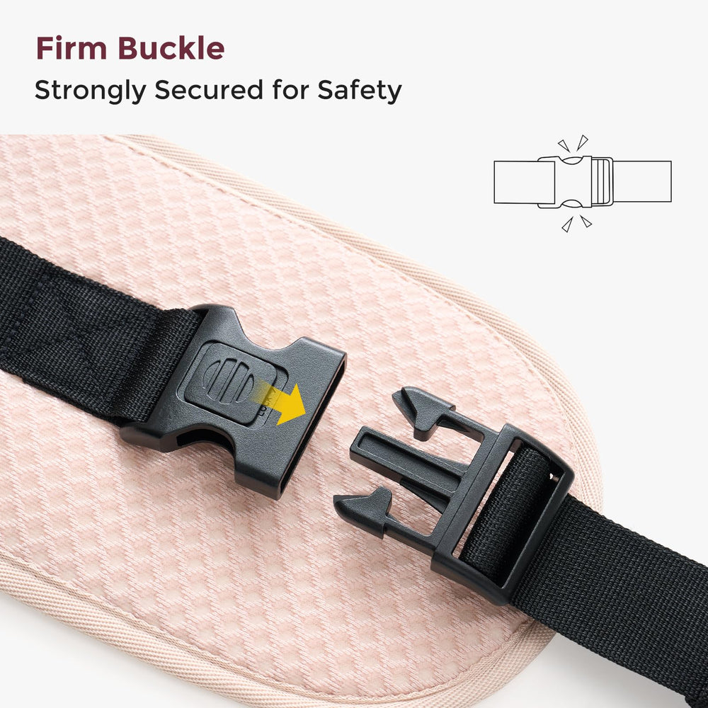 Airmesh pink fabric closeup shows breathable comfort during long strolls.