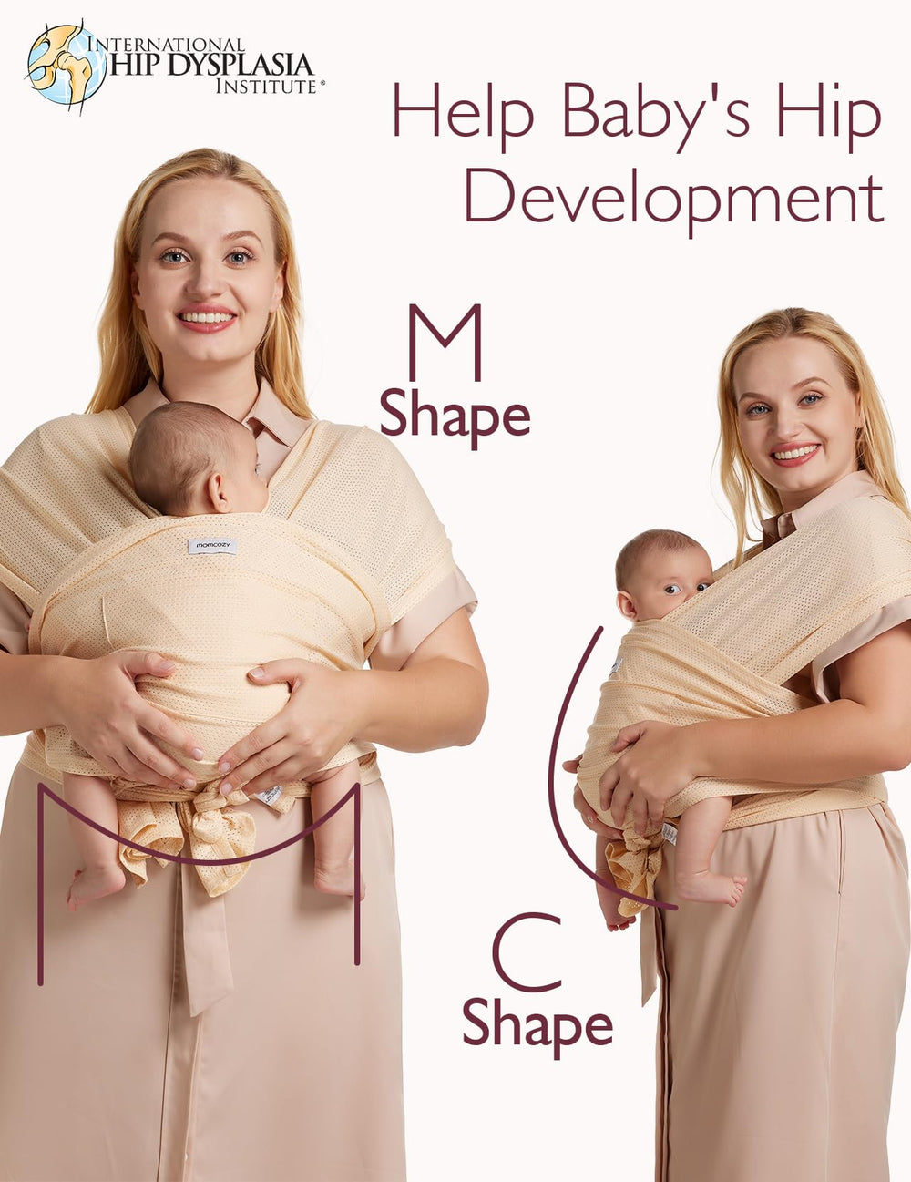 Momcozy Baby Carrier AirMesh beach scene demonstrates versatile use in sunny outings.