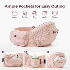 Momcozy detachable upper carrier shows compact storage and easy on-the-go transitions.