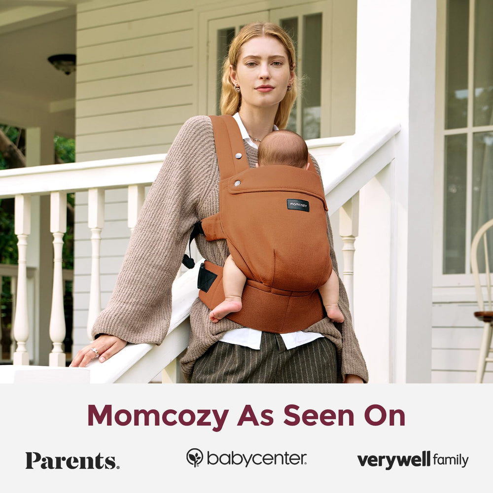 Momcozy baby carrier lightweight design enables easy, hands-free outings.