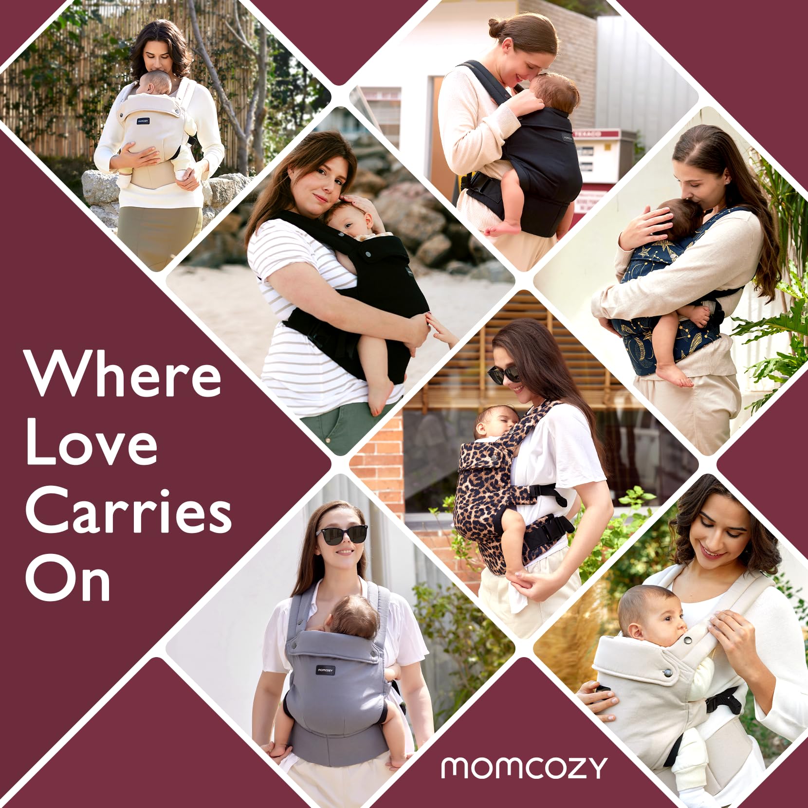 Momcozy Baby Carrier newborn-to-toddler range supports growing child comfort