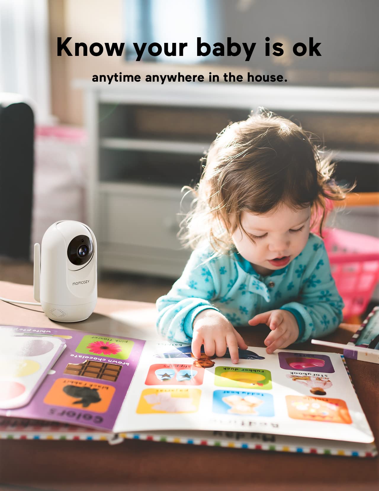 Momcozy infrared night vision helps see in the dark.