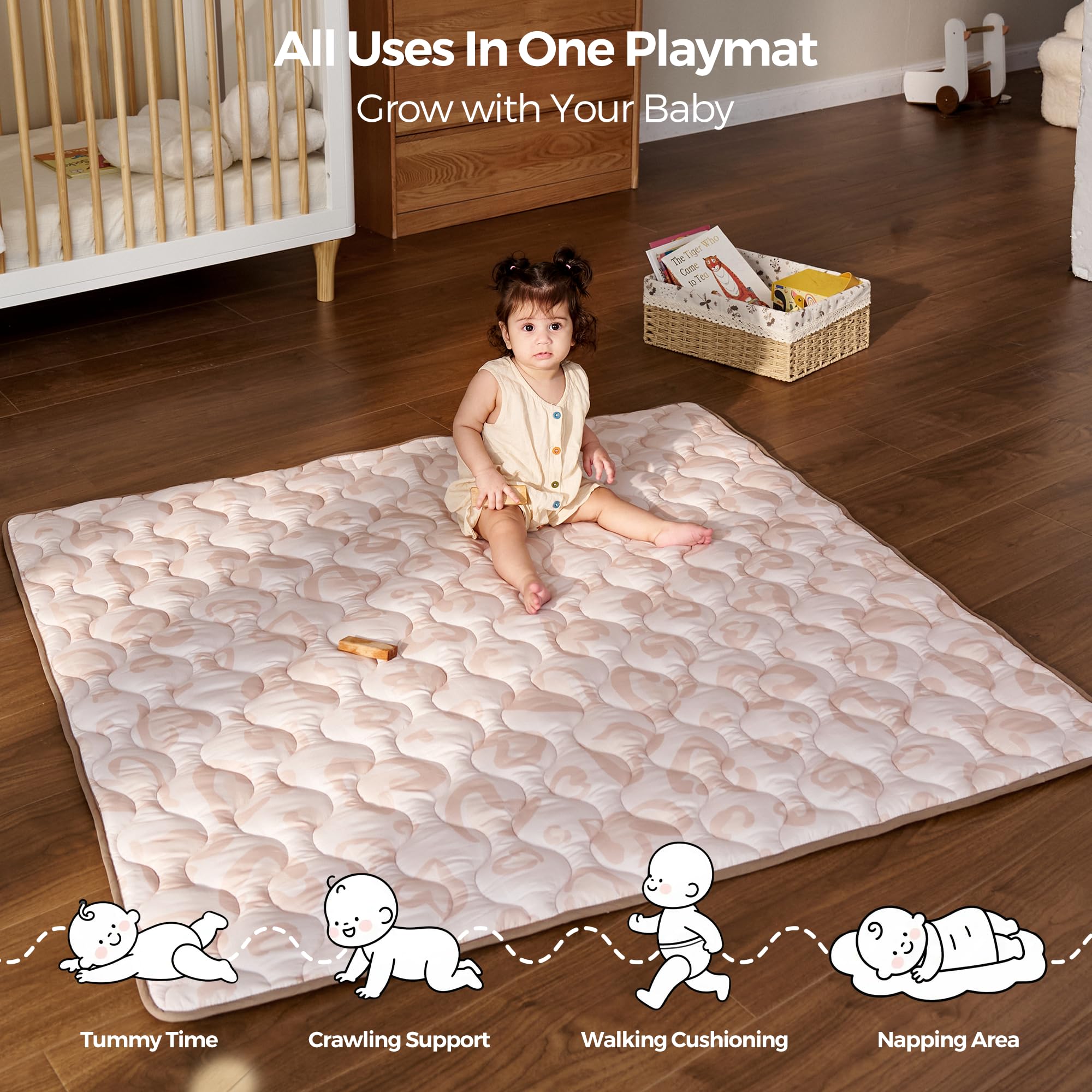 Momcozy play mat features durable design to withstand frequent use
