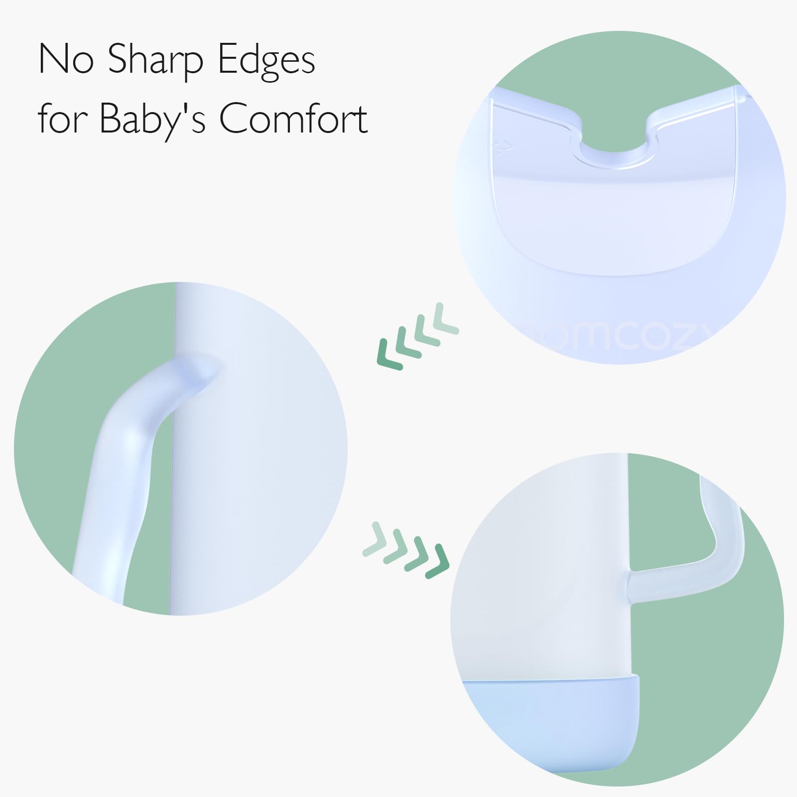 Momcozy baby pouch holder blue dishwasher-safe makes cleanup quick.