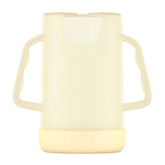 Momcozy baby pouch holder yellow with ergonomic grip for confident self-feeding.