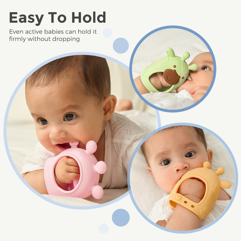 Momcozy silicone teether BPA-free and easy to clean