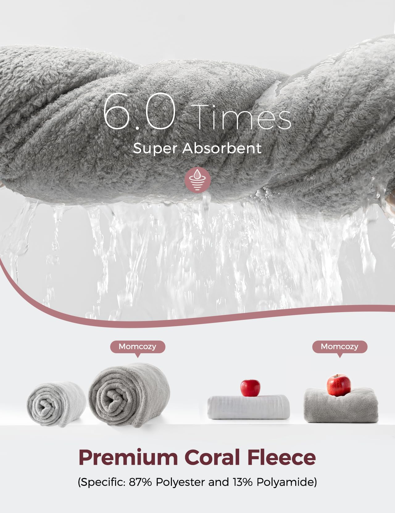 Momcozy hooded-towel on baby demonstrates secure wrap for post-bath comfort