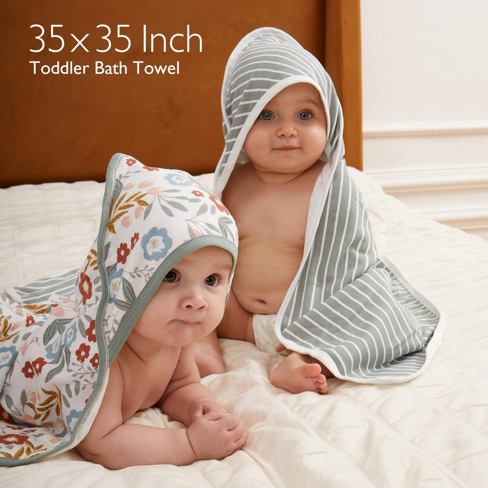 Momcozy Leaves pattern towel offers vibrant unisex design for everyday use.
