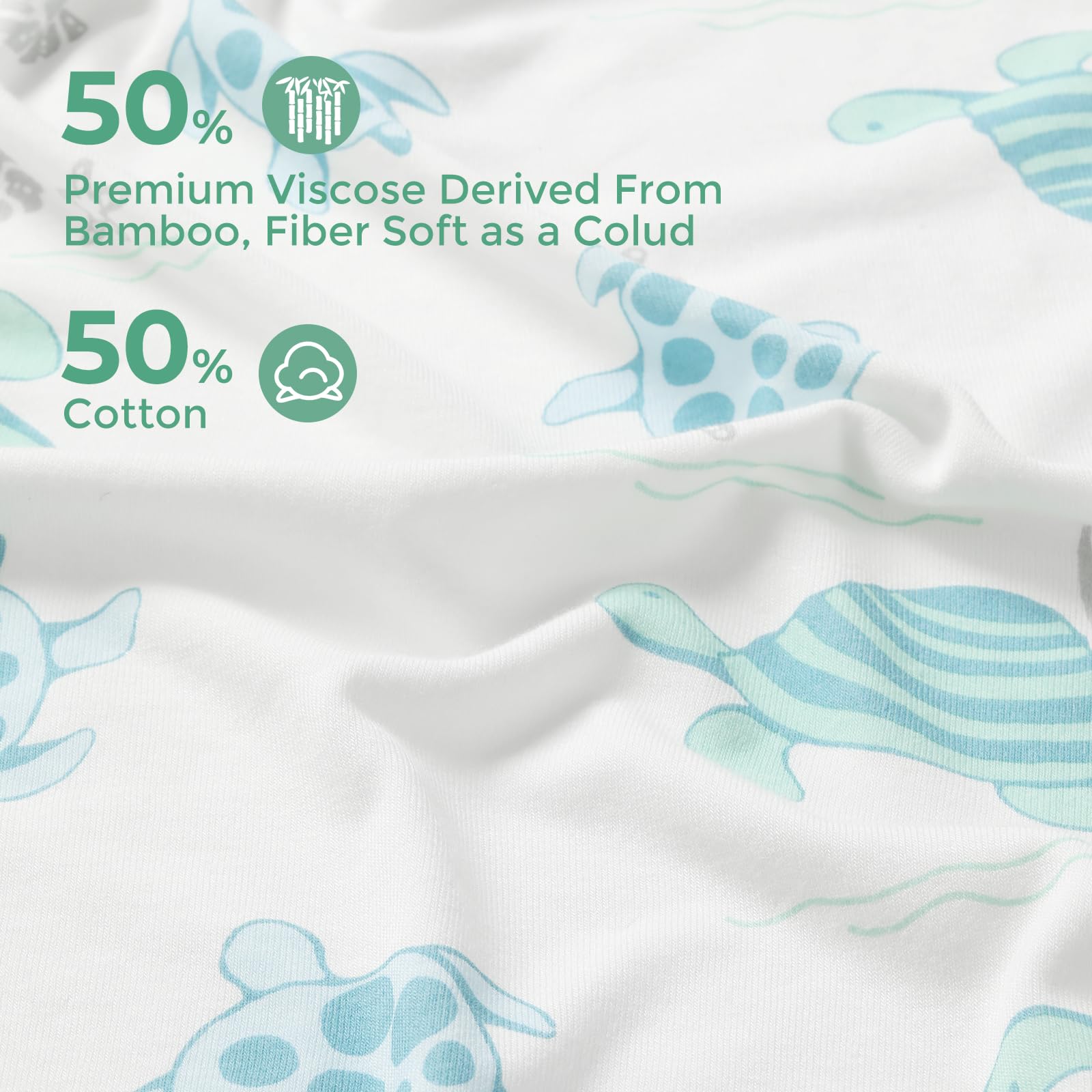 Momcozy towel with bright patterns supports baby's visual development