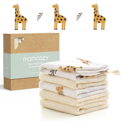 Momcozy 4 layer design washcloth for gentle cleansing and fast absorption