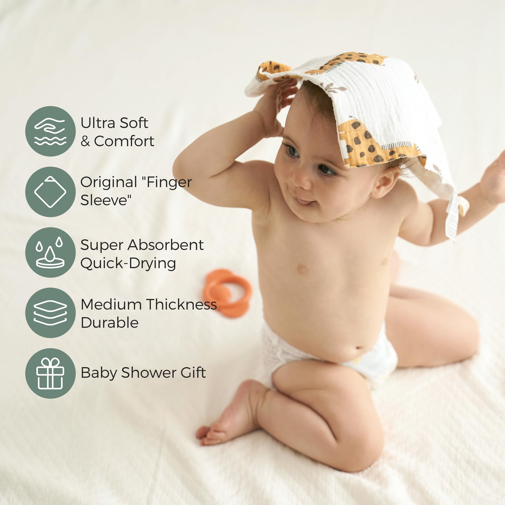 Momcozy baby washcloth medium thickness for soft durable care