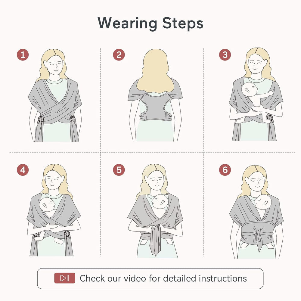 Momcozy wrap grey provides privacy shielding for breastfeeding on the go