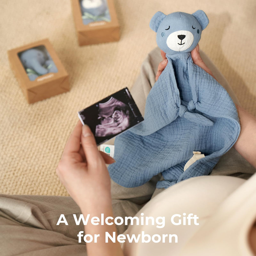 Momcozy Bear Lovey gift box makes it a ready newborn gift.