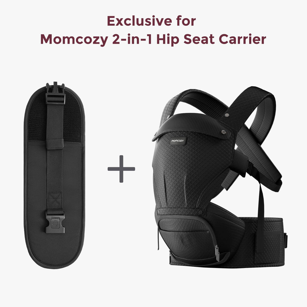 Momcozy belt extender black color shows durable, adjustable fit for daily wear.