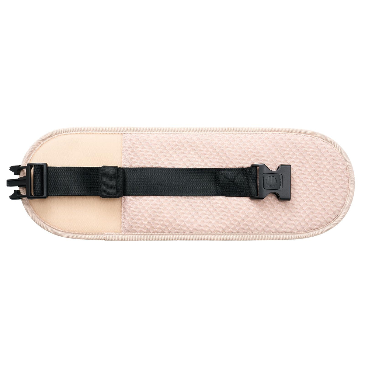 Momcozy belt extender assembly view showing extended waist for plus-size comfort while baby wearing.