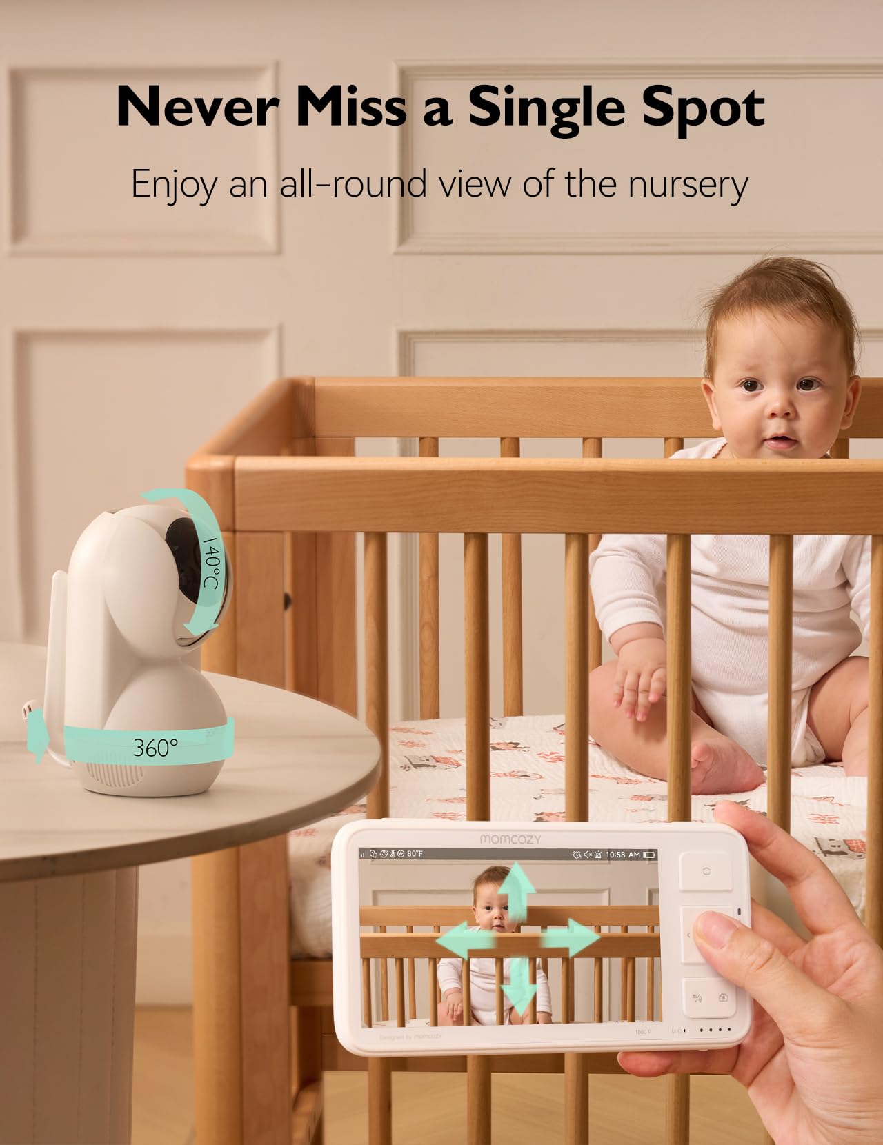 Momcozy BM03 non-WiFi connection provides private, reliable feeds.