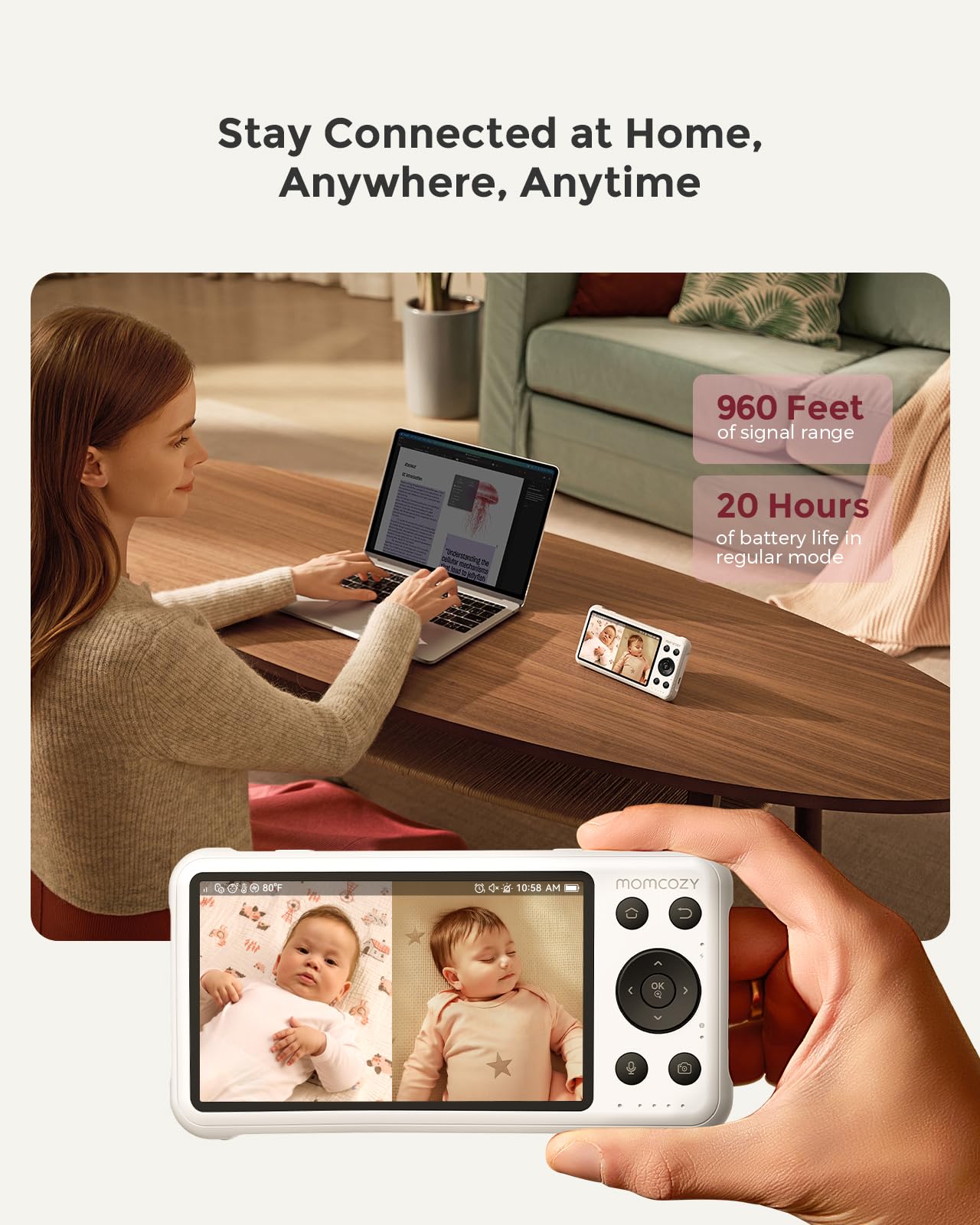 Momcozy BM04 2-way audio enables talk-back with your baby