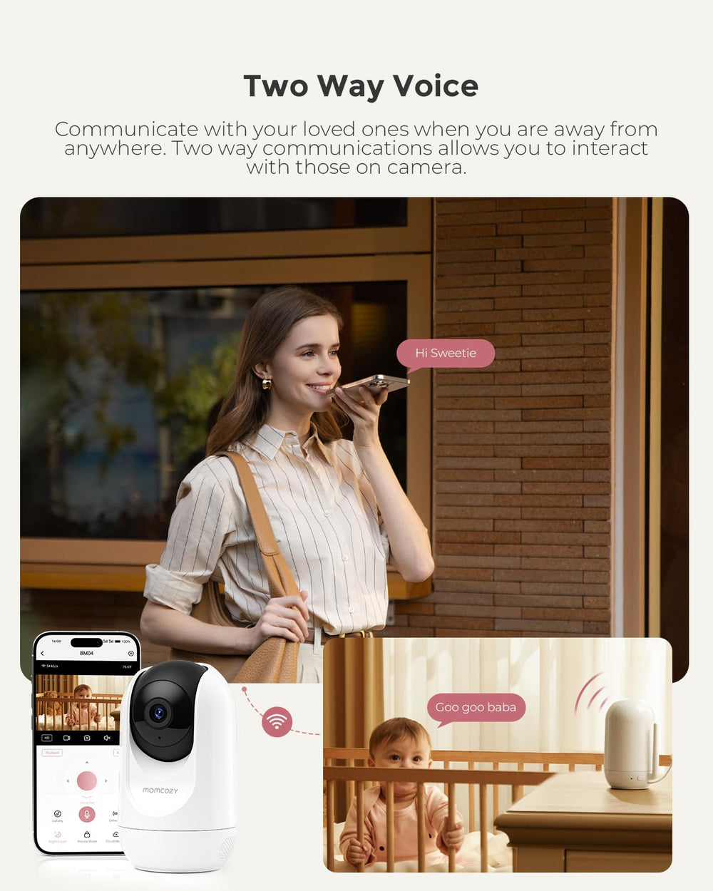 Momcozy BM04 app control showcasing multi-camera setup