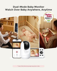 Momcozy BM04 5-inch display shows clear night vision for late-night checks.