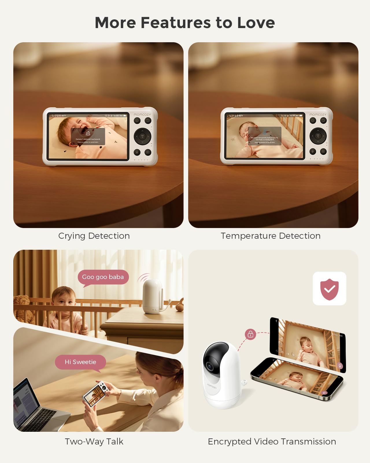 Momcozy BM04 auto video recording captures milestones.