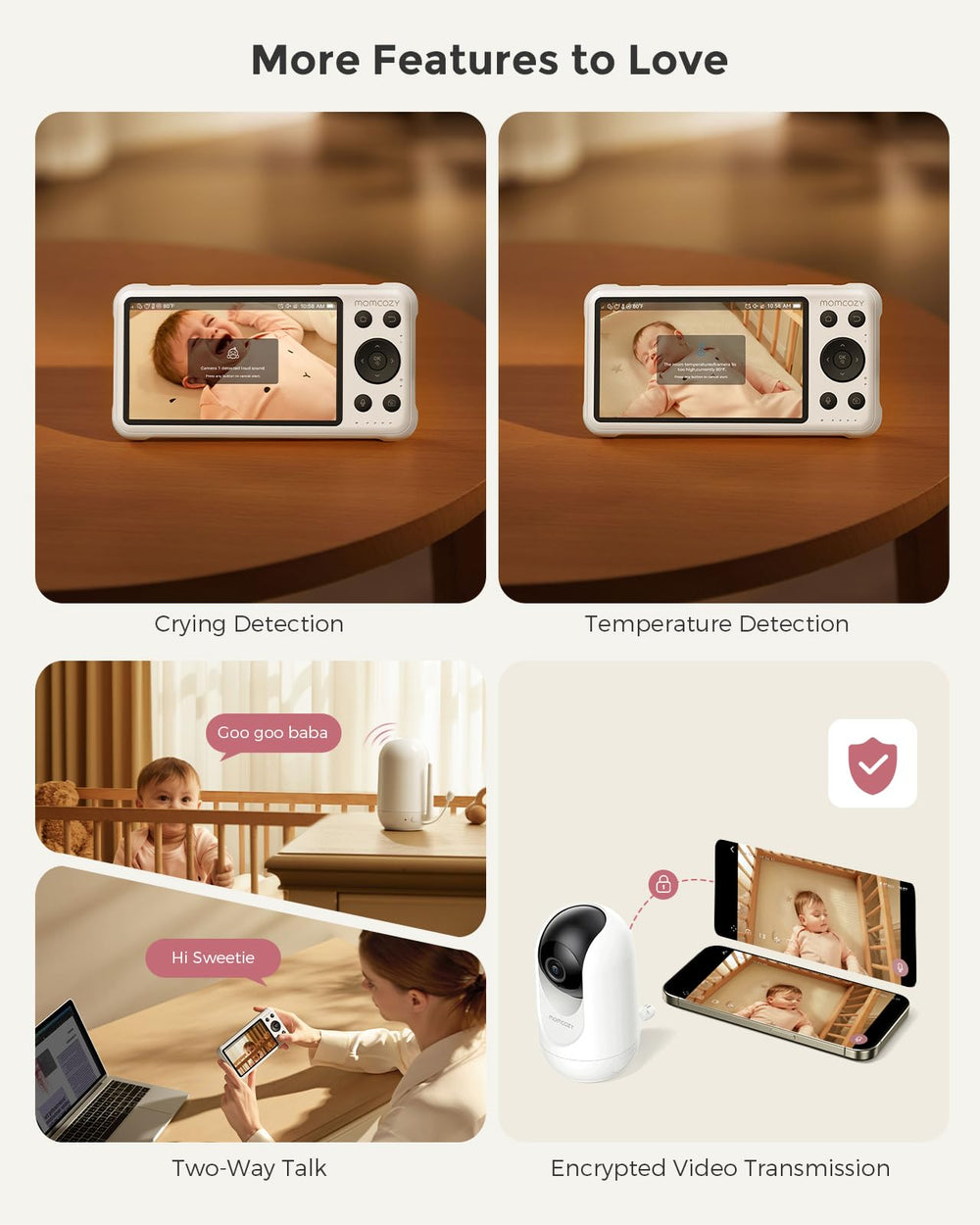 Momcozy BM04 auto video recording captures milestones.