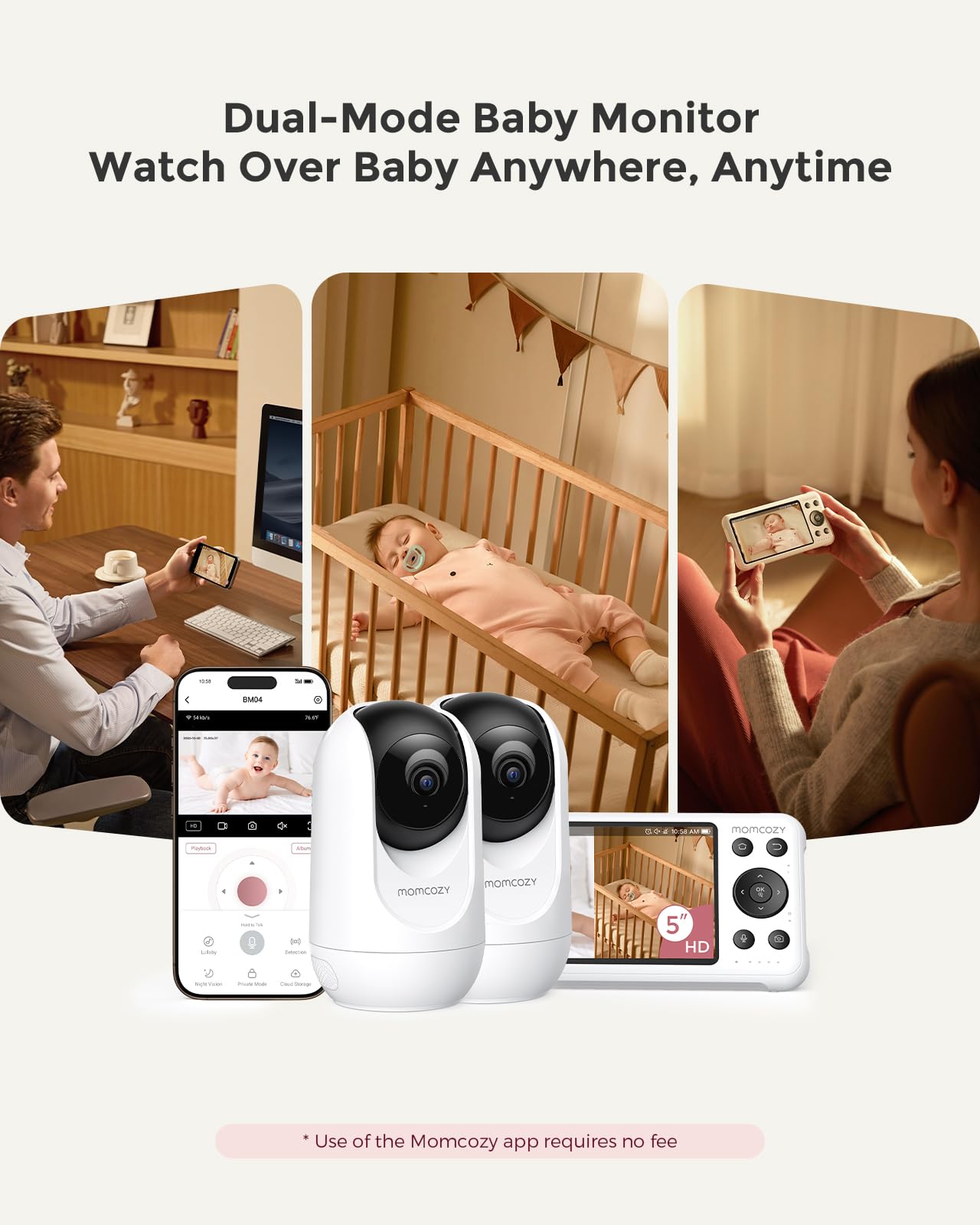 Momcozy BM04 with wifi and non-wifi options for flexible home monitoring