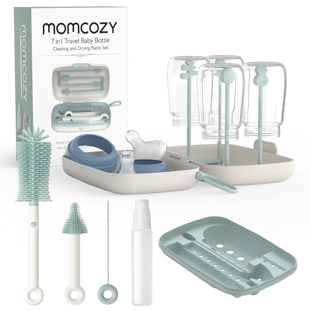 Momcozy bottle brush set packaging highlights the full 7-in-1 kit for easy shopping.
